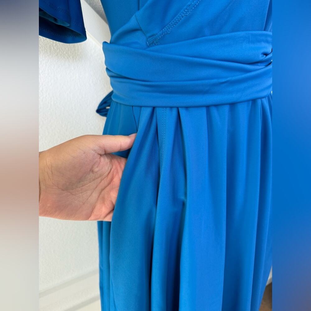 Elhoffer Design Essentials Flutter Sleeve Midi Wr… - image 5